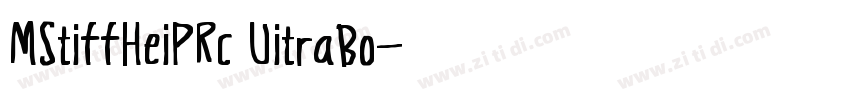 MStiffHeiPRc UitraBo字体转换